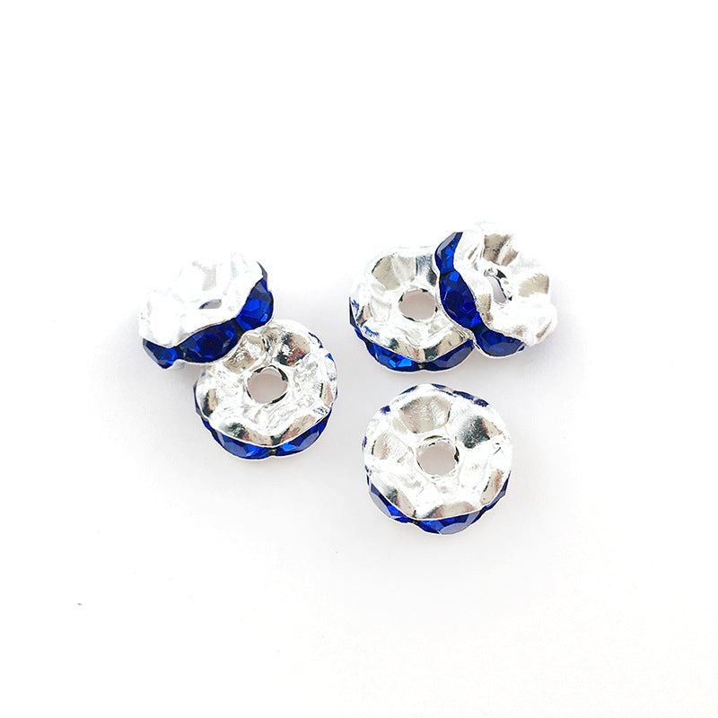 Venta al por mayor, 100 unidades/paquete, 8MM, accesorios de bricolaje, cuentas de aleación de anillo de perforación